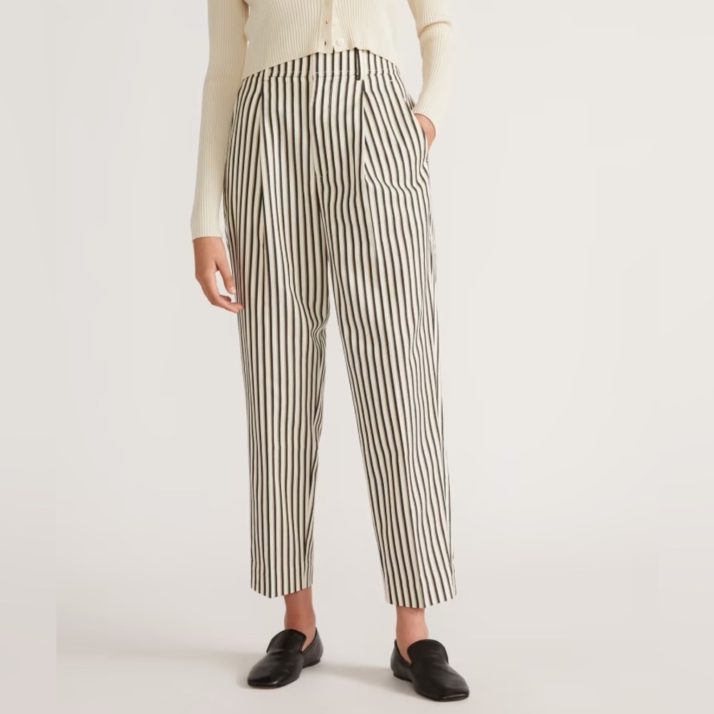 Everlane The TENCEL™ Way-High® Taper Pant in stripe